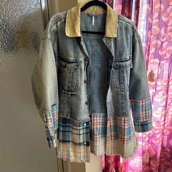 Free people mixed fabric jacket - Picture 2 of 7